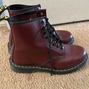 Dr Martens maroon boots